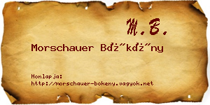 Morschauer Bökény névjegykártya